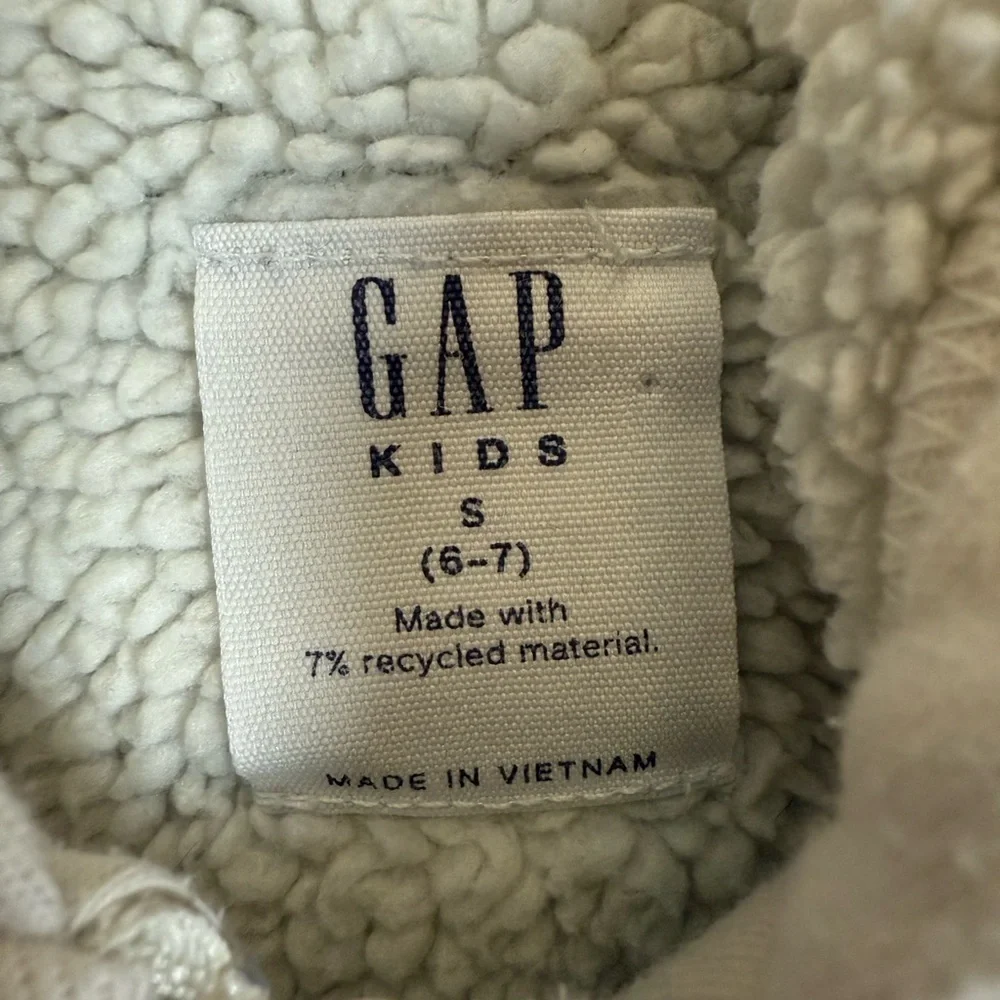 GAP Kids Cream Jacket with Rose Gold Logo Size S(6/7)